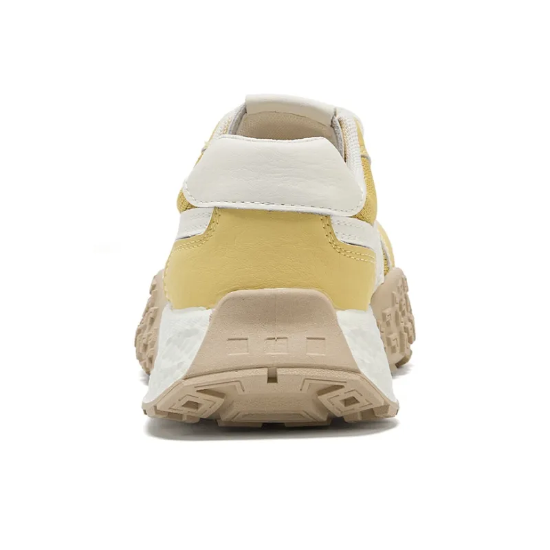 La Chapelle Anti Slip Wear Resistant Low Top Casual Shoes Women's Yellow-4