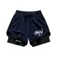 Navy Blue with White Print