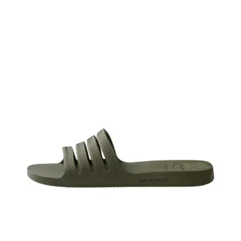 Havaianas Rubber Sole Abrasion Resistant Slide Slippers Unisex Green