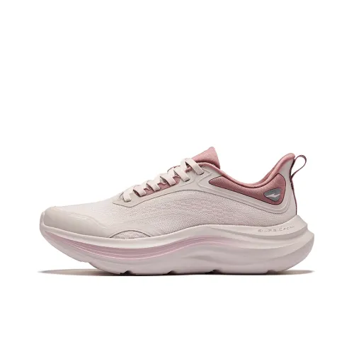 Erke Cloud Motion Running Shoes Women's Low Top Painted Gray Lipstick