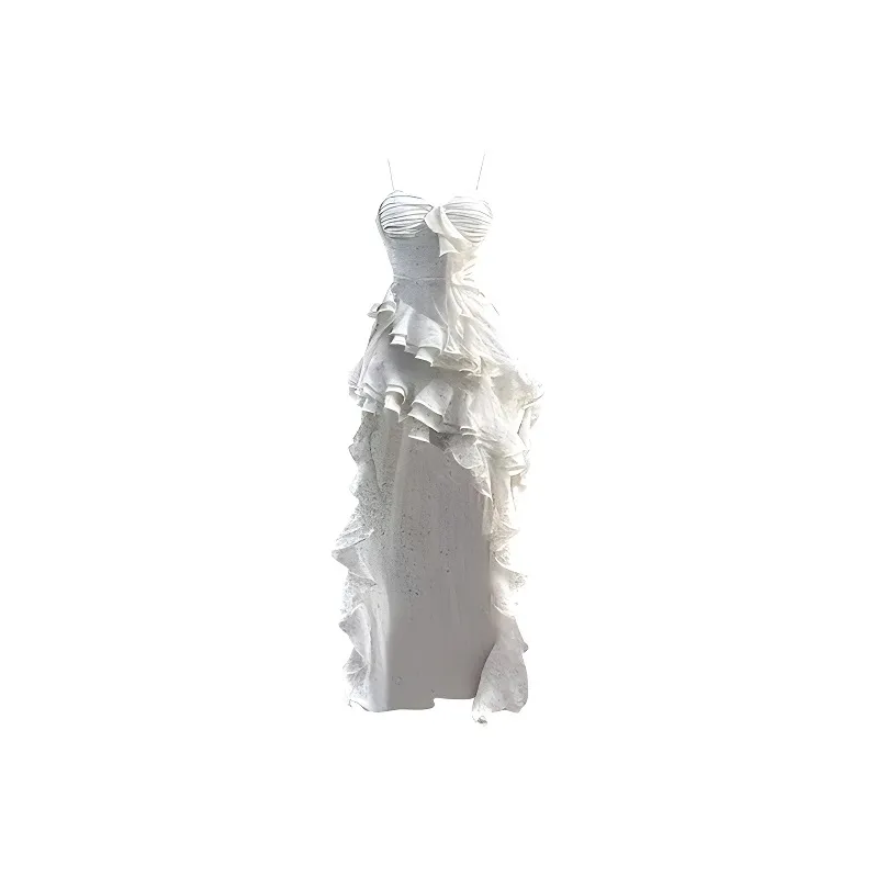 SISC Slip Dresses Women's White-0