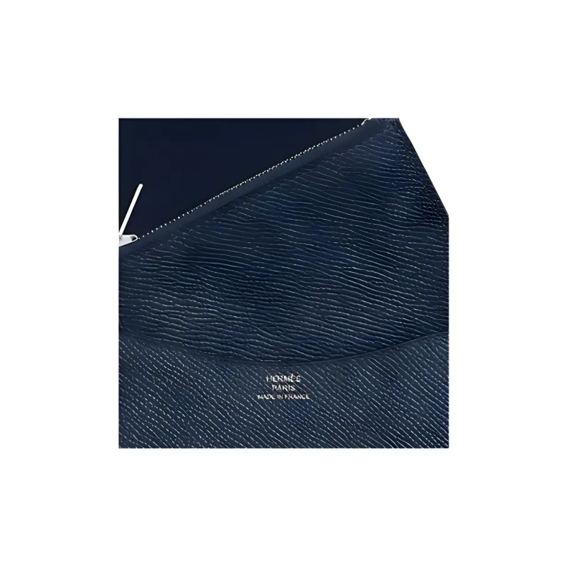 HERMES Constance Slim Epsom Leather Clutch Wallet, One Shoulder Crossbody Fanny Pack Women's 7U Navy-4
