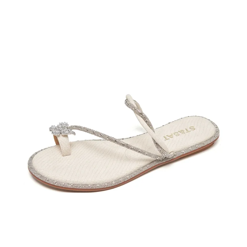 ST&SAT Rhinestone Quick Dry Antibacterial Massage Mule Sandals Women's-1
