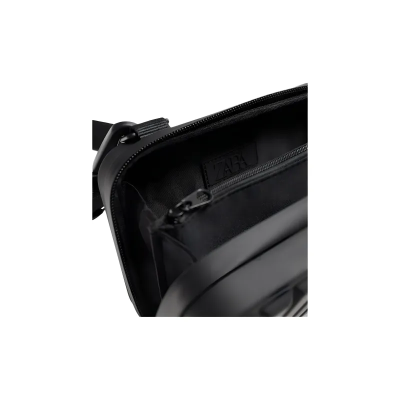 ZARA Acrylonitrile Shoulder Bag, Crossbody Bag Men's Black-3