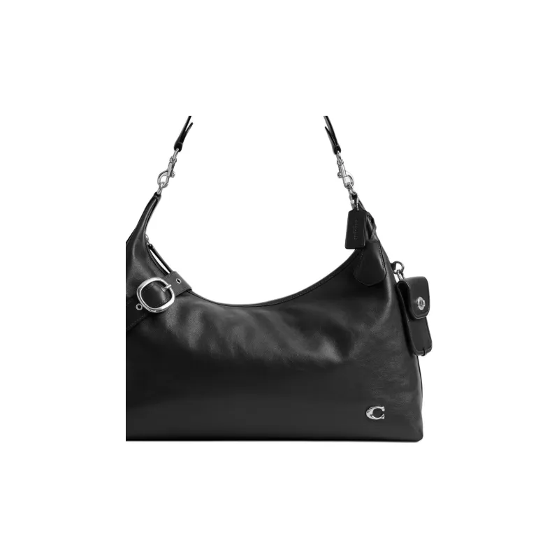 COACH PocketJuliet Smooth Leather Crossbody Bag, Shoulder Bag Tubas Women's Black-4