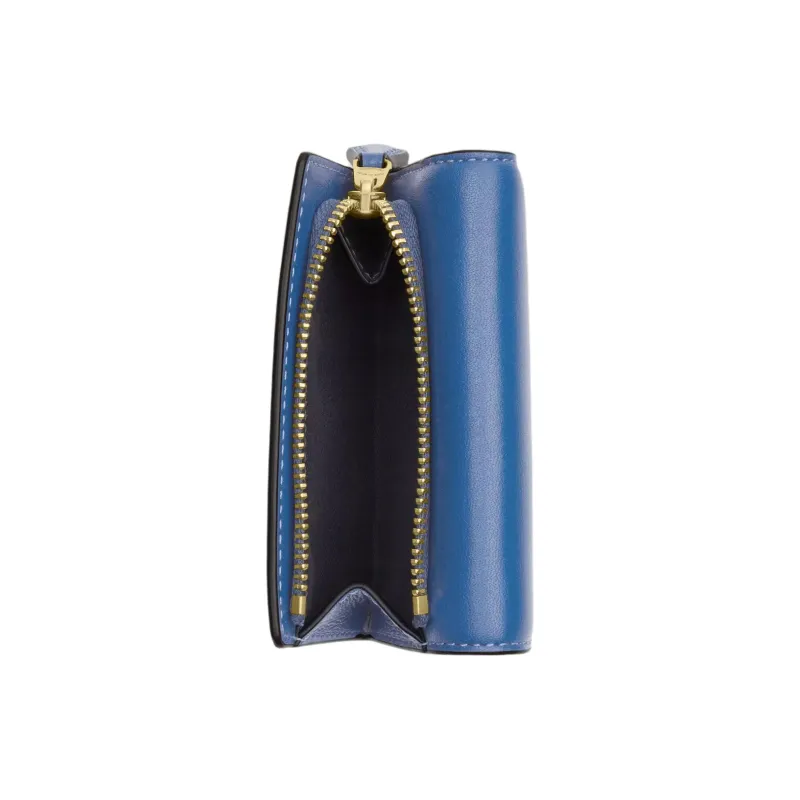 COACH Micro Calfskin Wallet Mini Women's Blue-2