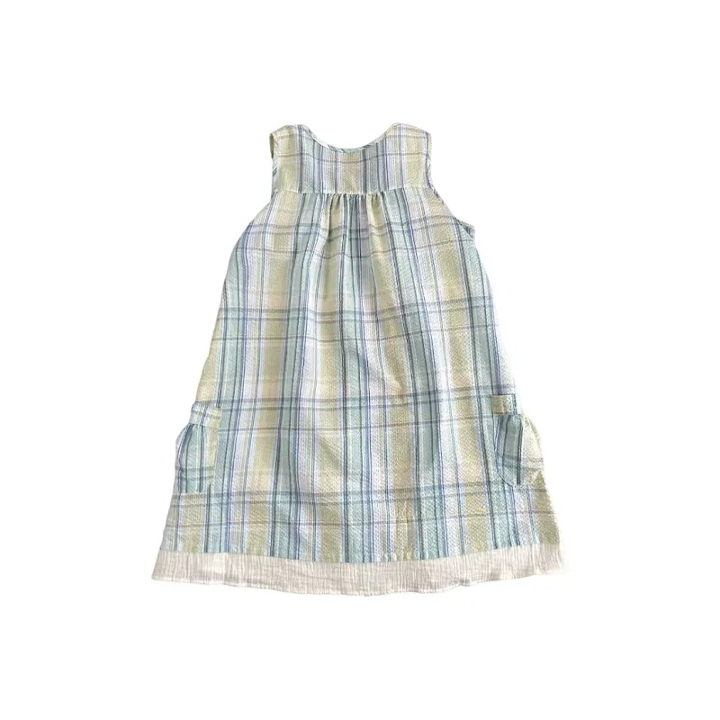 KYKW Sleeveless Dresses Women's Green Plaid-1
