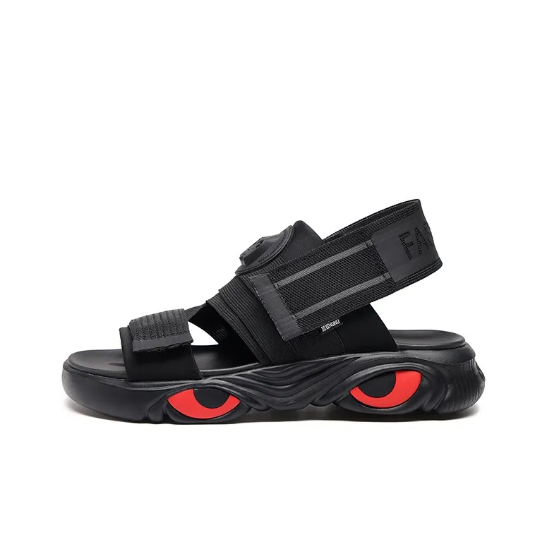 HUNU Beach Sandals Men Black-0