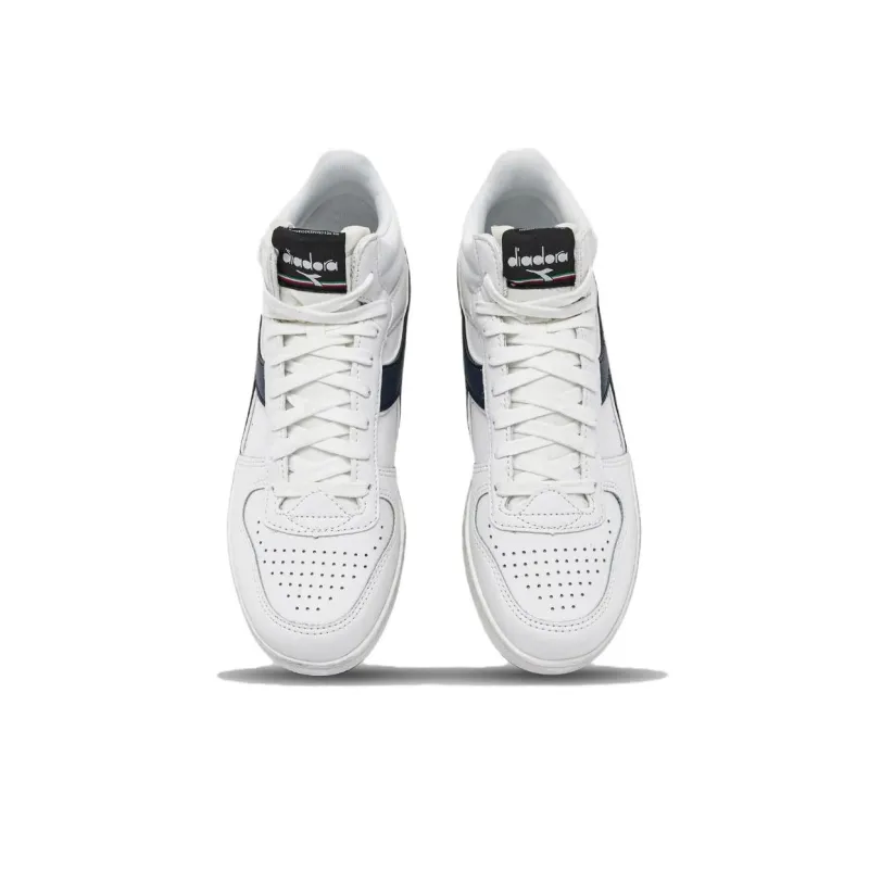 Diadora Magic Basket Anti Slip Wear Resistant Low Top Skateboard Shoes Unisex White-3