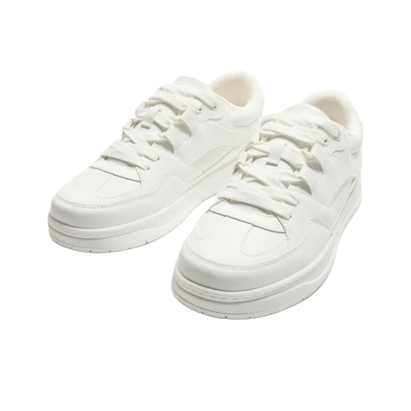 ZARA Abrasion Resistant Low Top Skateboard Shoes Men's White-1