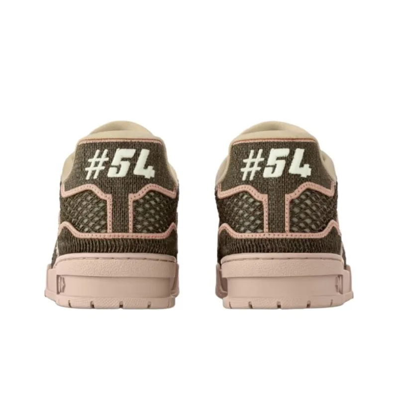 LOUIS VUITTON Trainer Low Top Skateboard Shoes Women's Brown-3