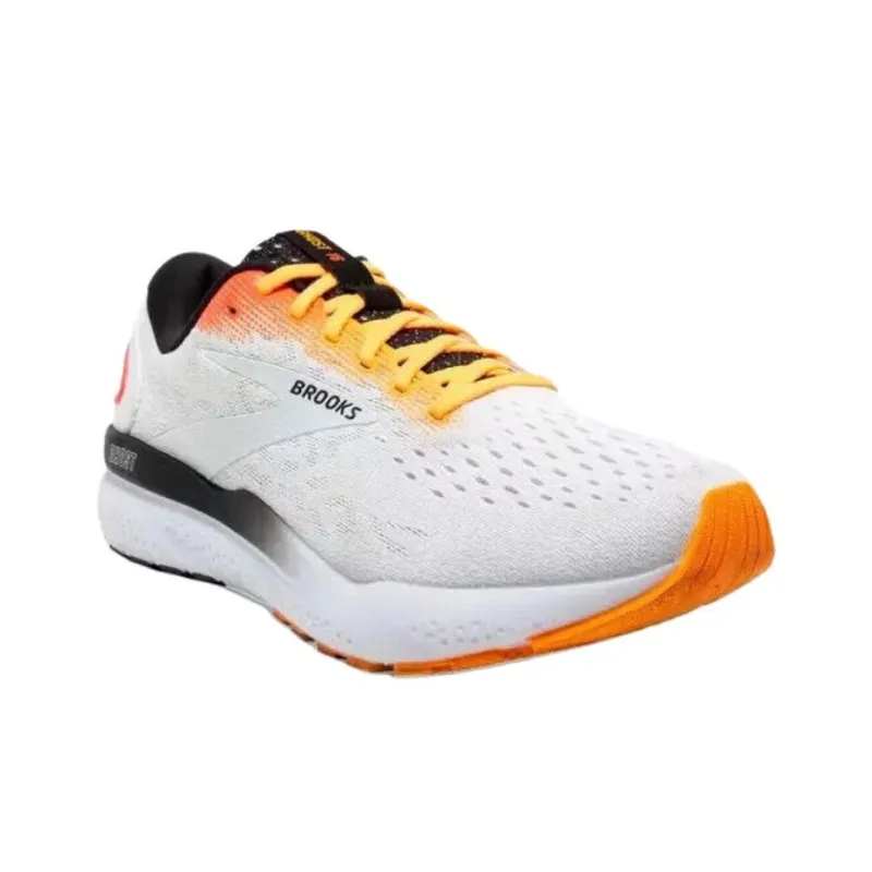 Brooks Ghost 16 Slip Resistant And Breathable Low Top Casual Running Shoes Men's White-1