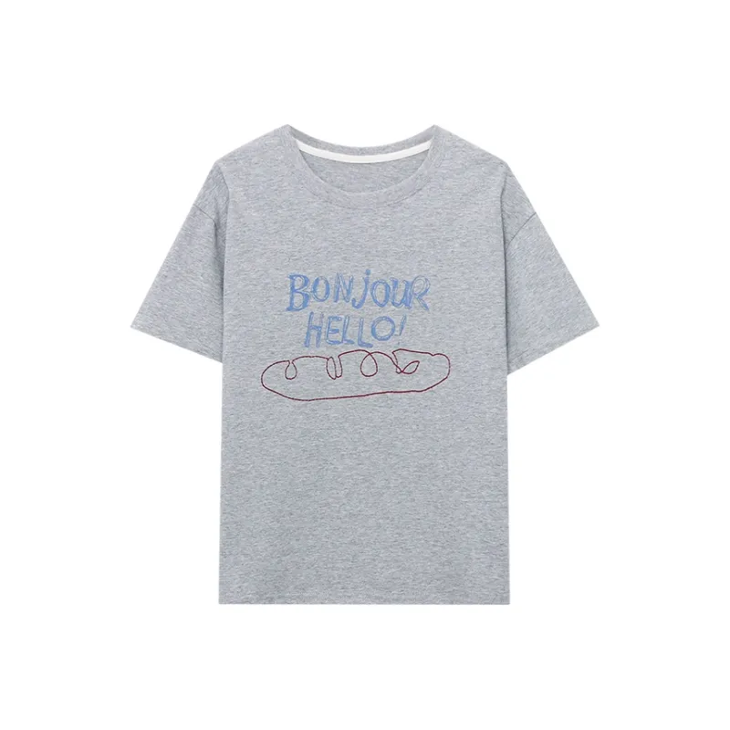CHARM PICK T Shirts Women's Gray-0