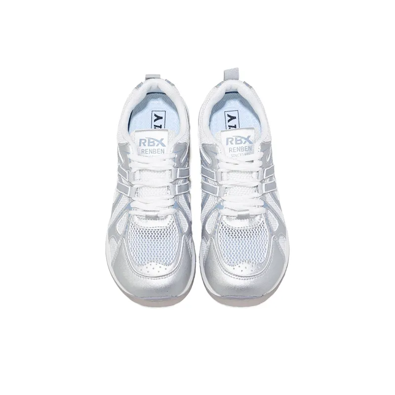 RENBEN Sports Cortez Shoes Breathable Lightweight Height Increasing Low Top Casual Shoes Women's Gray-3