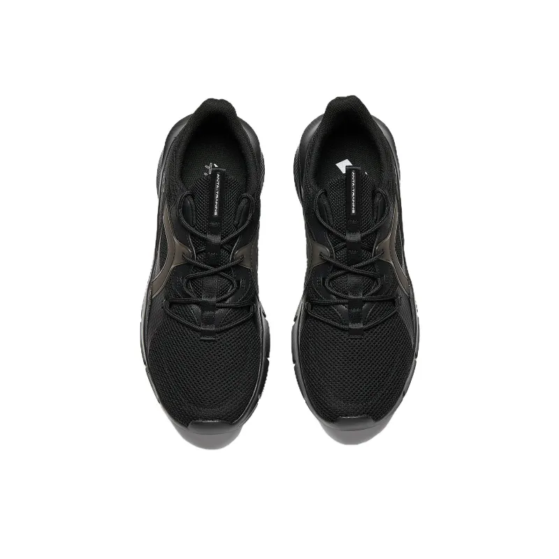 Anta Anti Slip Wear Resistant Low Top Training Running Shoes Men's Dark Moon Black-2