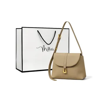 MILLIE'S Cow Leather Crossbody Bag, Shoulder Bag, Messenger Bag Regular Women's Khaki