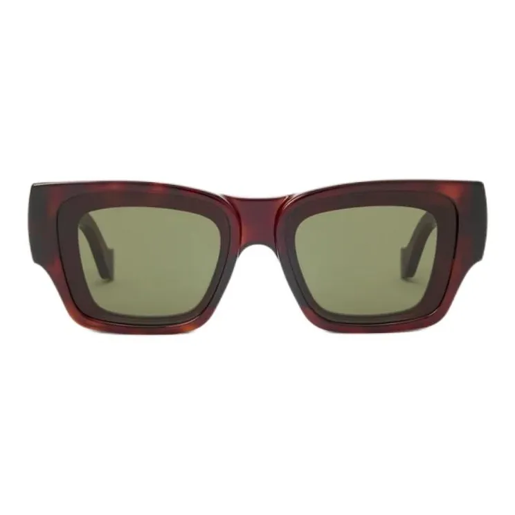LOEWE Injection Molded Nylon Rectangular Sunglasses Unisex Brown-1