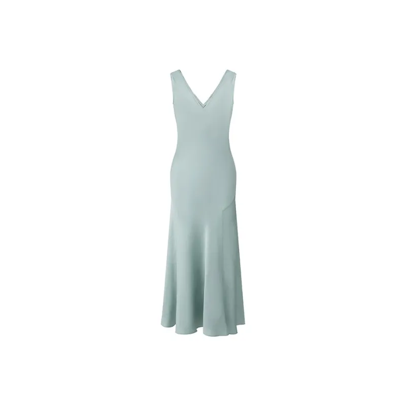 MaxMara Studio Acqui Collection Sleeveless Dress Women's Lake Blue-0