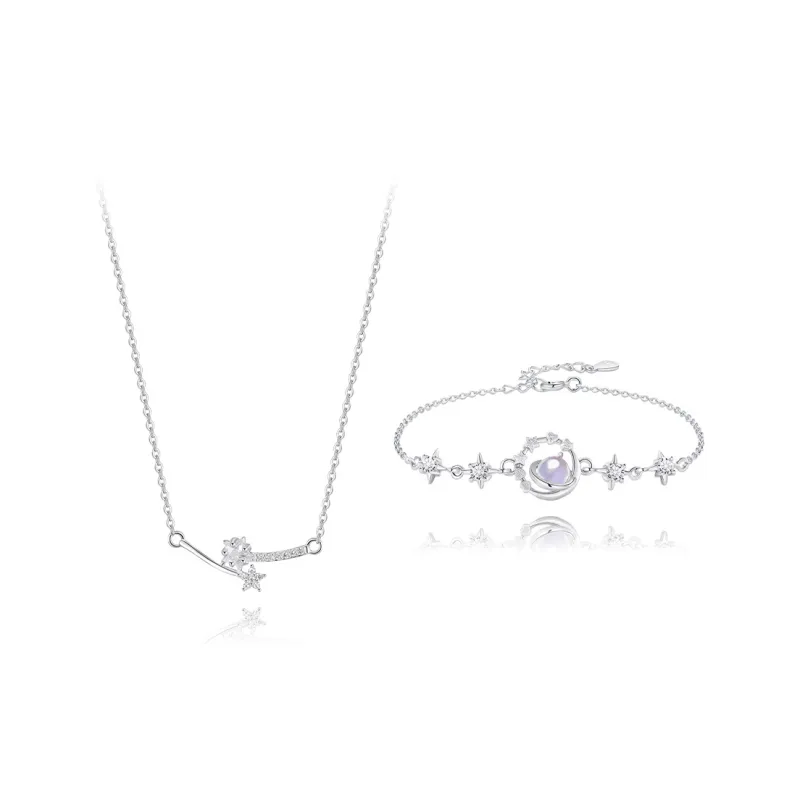 BLANK IN BLANK Sterling Silver Necklaces Women's Bestie Girlfriend Couple Box Birthday-3