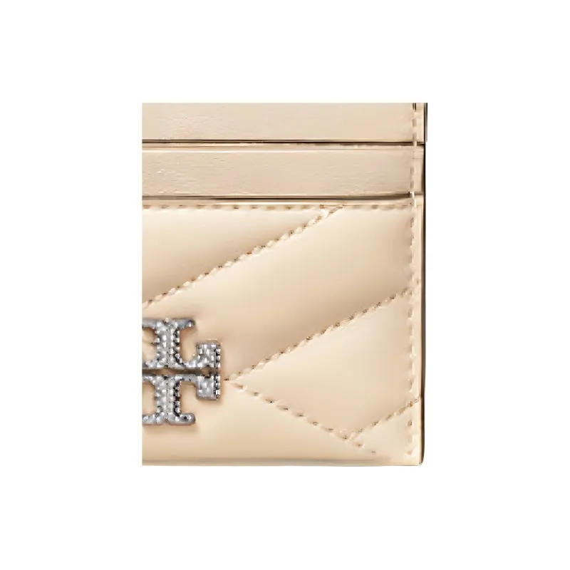 TORY BURCH Kira Herringbone Sheepskin Card Holder Small Size Women's Ivory-2