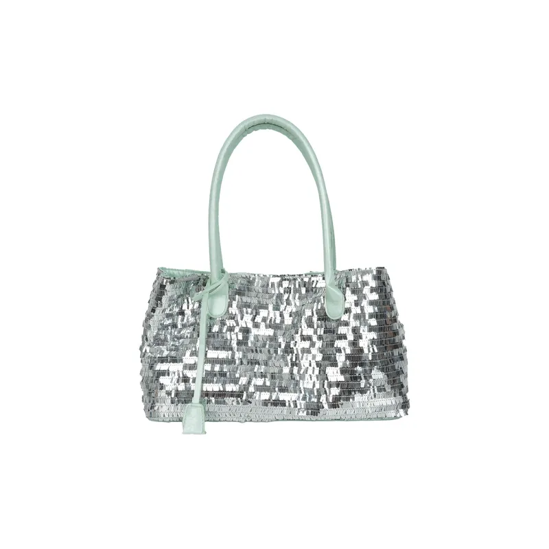 Meow In The Grass PU Shoulder Bag, Shoulder Bag Women's Black/Silver/Green/Pink-13