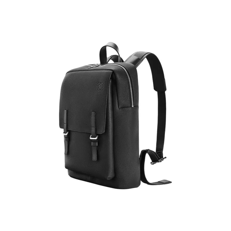 LOEWE Soft Grain Calfskin Military Backpack Men's Black-1