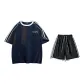 2 Pack (Navy Blue Top+Black Shorts)