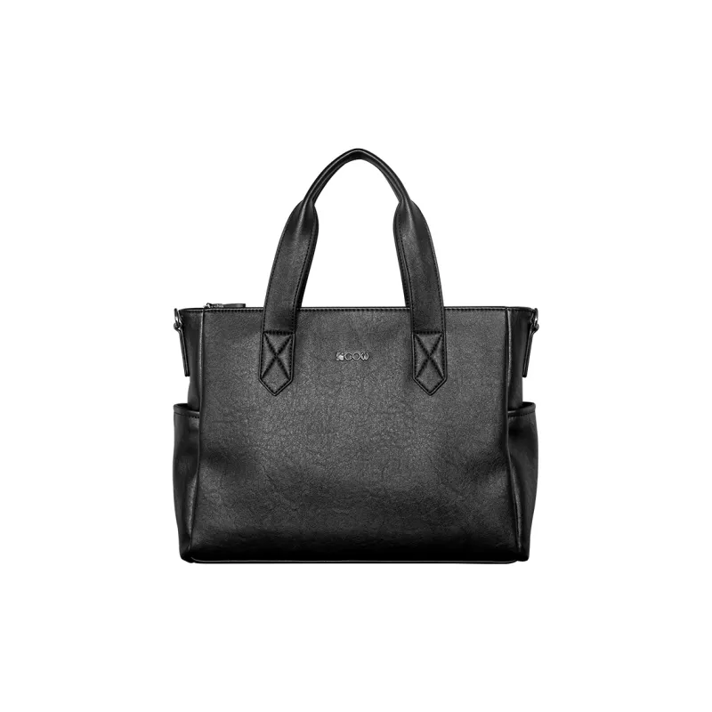 COW Leather Briefcase, Handbag Tubas Men's Black-0