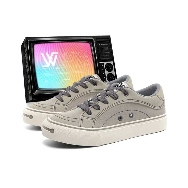 White Sands Anti Slip Wear Resistant Low Top Skateboard Shoes Men's-3