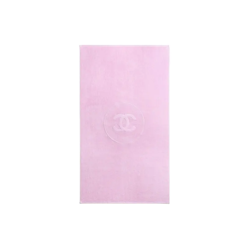 CHANEL Coco Cotton Beach Bag Handbag Women's Pink-3