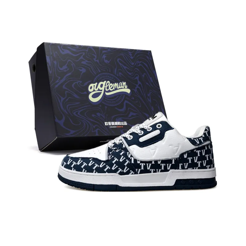 OUGLEMEN Slip Resistant And Abrasion Resistant Coverage Low Top Casual Shoes Unisex Box-5