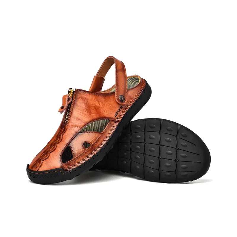 AIPSEN Beach Sandals Men's Brown-3