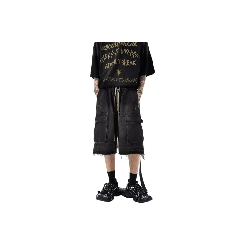 Weles Denim Shorts Unisex Black-1