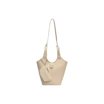 GATOER PU Shoulder Bag Women's Pink/Yellow/Ecru