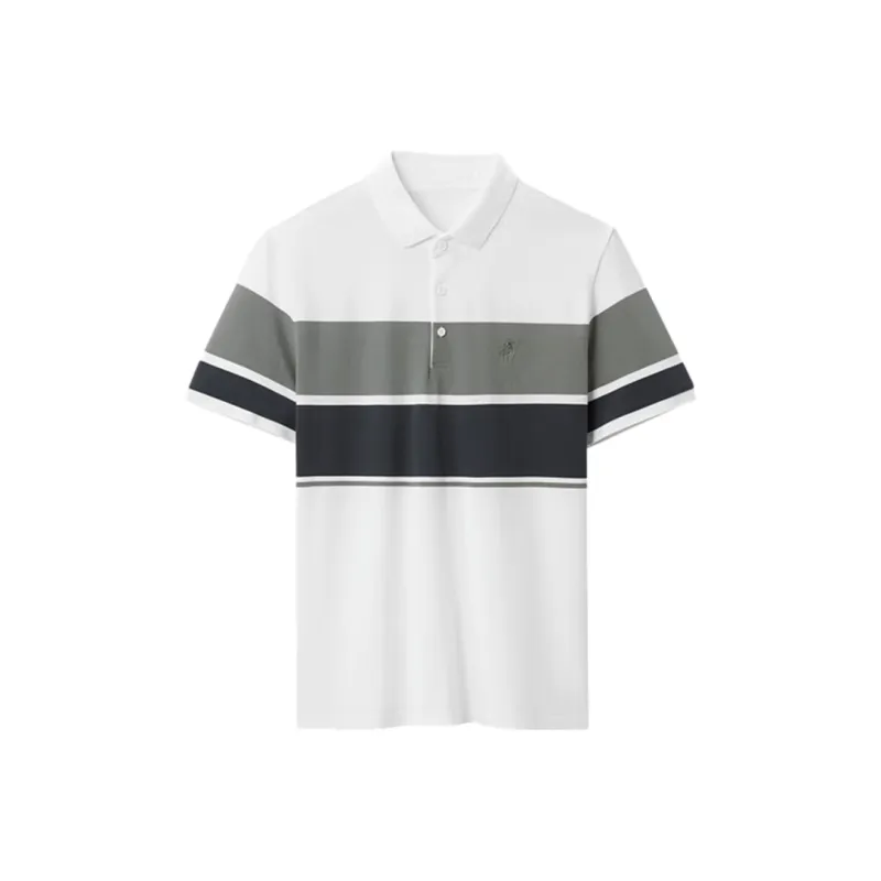ARTSDON Polo Shirts Men Bleached Stripes-0