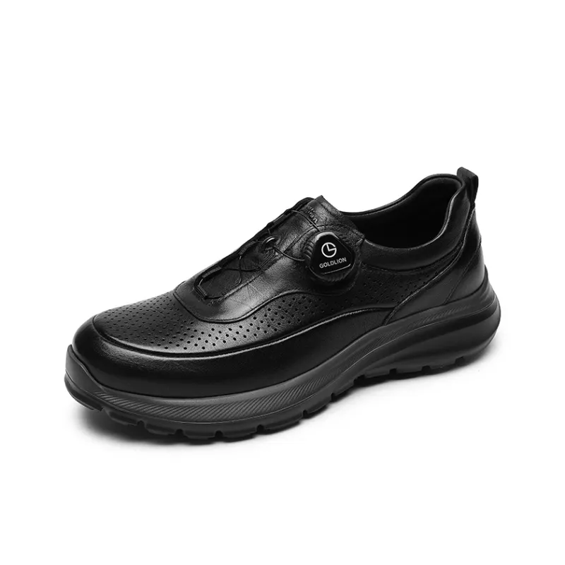 GOLDLION Breathable And Lightweight Low Top Casual Shoes Men's Black-1