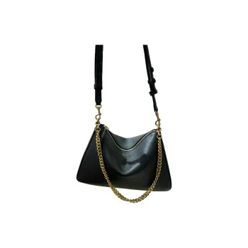 TORY BURCH Perry Leather Shoulder Bag Trumpets Women's Black