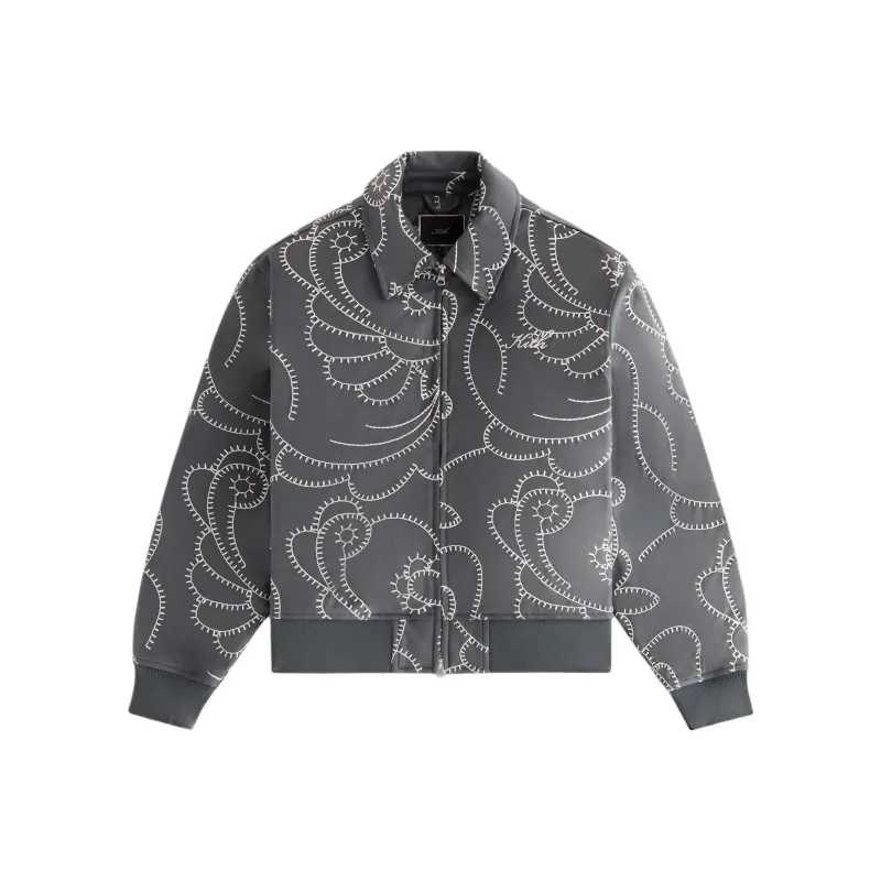 KITH Brisa II Blanket Stitch Bomber Jacket Women's Asteroid-0