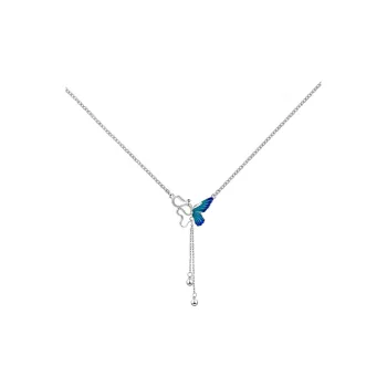 Heart Grass S925 Silver Necklaces Women's