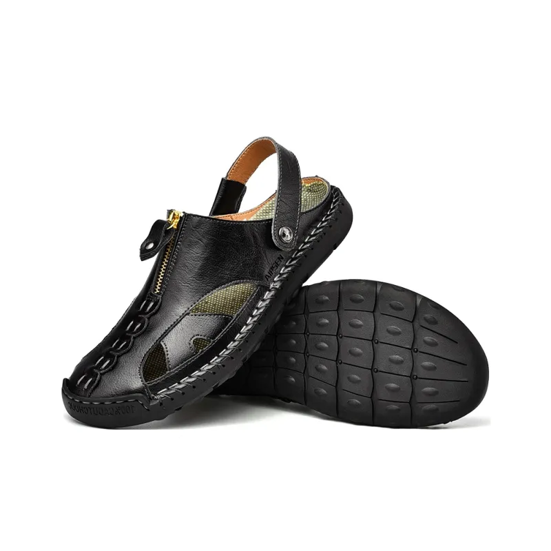 AIPSEN Anti Slip Wear Resistant River Trekking Shoes Men's Black-2