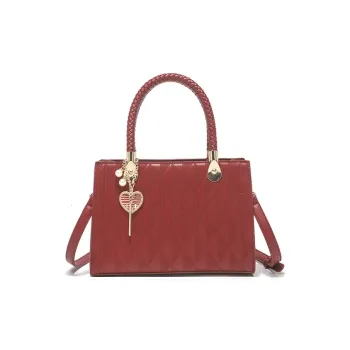 Cwatcun PU One Shoulder Handbag, Crossbody Bag Regular Women's Red