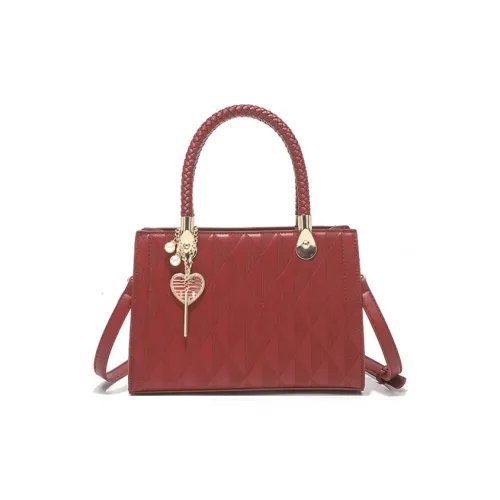 Cwatcun PU One Shoulder Handbag, Crossbody Bag Regular Women's Red