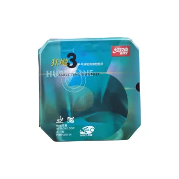 DHS Table Tennis Rubbers Rubber Inverted Rubber Fast Attack Combined With Loop Compatibility 18*18cm Black