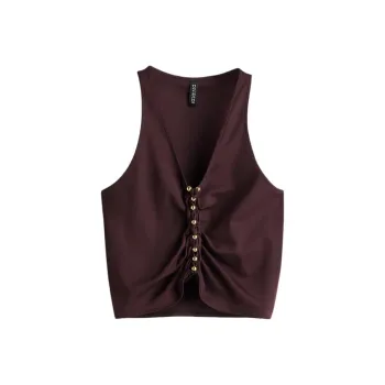 H&M Tank Tops Women's Burgundy