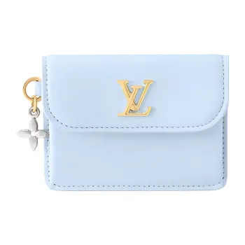 LOUIS VUITTON TinyRECTO VERSO Cow Leather Card Holder Women's Blue