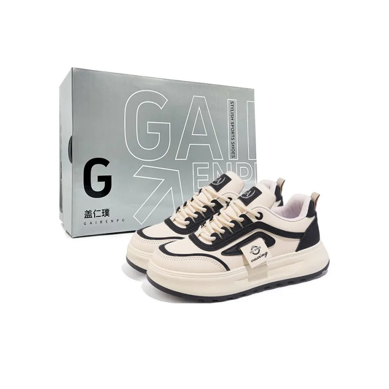 Gai Renpu Anti Slip And Wear Resistant Height Increasing Low Top Skateboard Shoes Women's-6