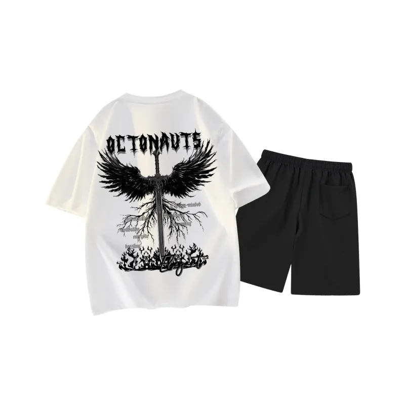 Small Columns Under The Sea Clothing Sets Unisex-0