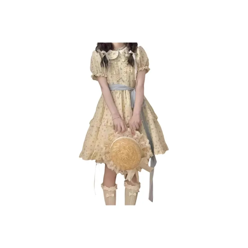 Mu Xiao Xin Short Sleeved Dress Women's-5