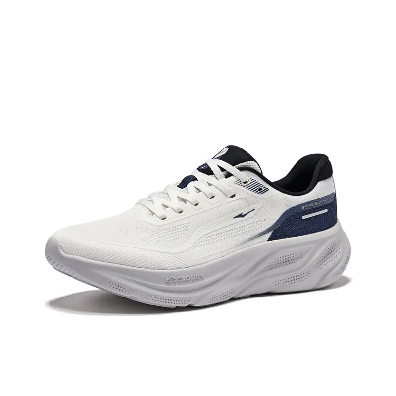 Erke Rebound And Breathable Low Top Running Shoes Men's Microcrystal White Fjord Blue-2
