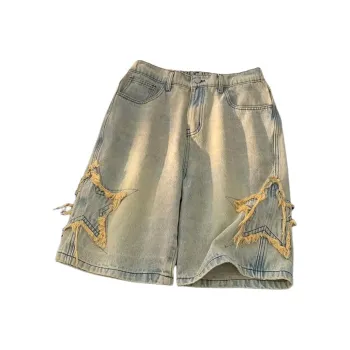 WHELVE Denim Shorts Unisex Blue